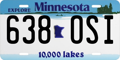 MN license plate 638OSI