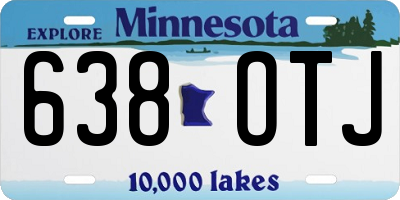 MN license plate 638OTJ