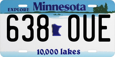 MN license plate 638OUE