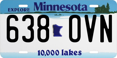 MN license plate 638OVN
