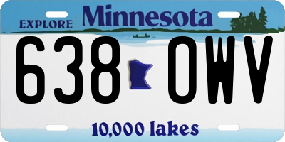 MN license plate 638OWV