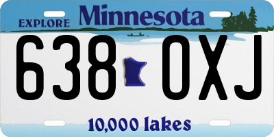 MN license plate 638OXJ