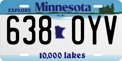 MN license plate 638OYV