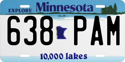 MN license plate 638PAM
