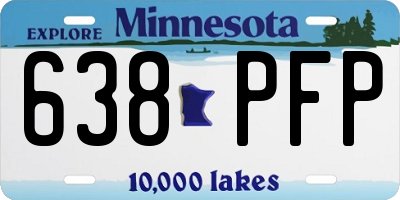 MN license plate 638PFP