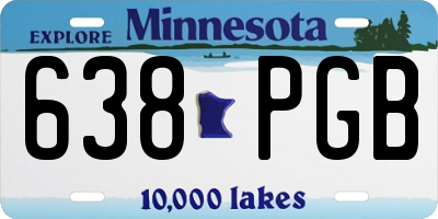 MN license plate 638PGB