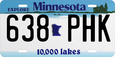 MN license plate 638PHK