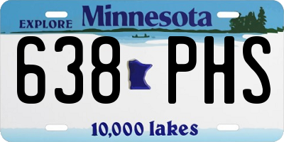 MN license plate 638PHS