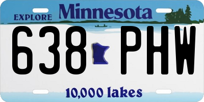 MN license plate 638PHW