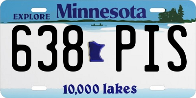 MN license plate 638PIS