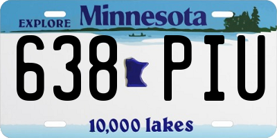 MN license plate 638PIU