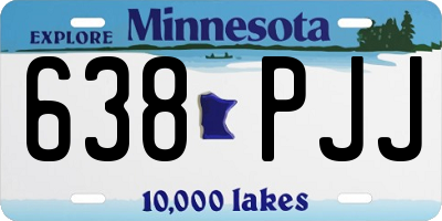 MN license plate 638PJJ