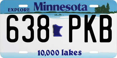 MN license plate 638PKB