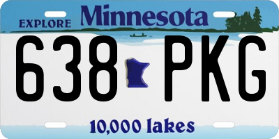 MN license plate 638PKG
