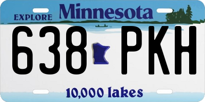 MN license plate 638PKH