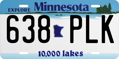 MN license plate 638PLK