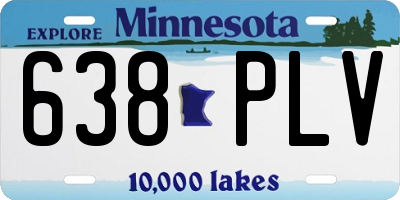 MN license plate 638PLV