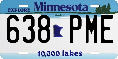 MN license plate 638PME