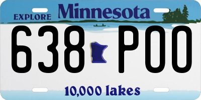 MN license plate 638POO
