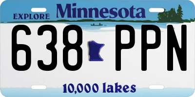 MN license plate 638PPN
