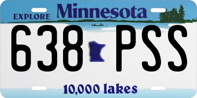 MN license plate 638PSS