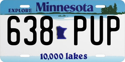 MN license plate 638PUP