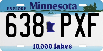 MN license plate 638PXF
