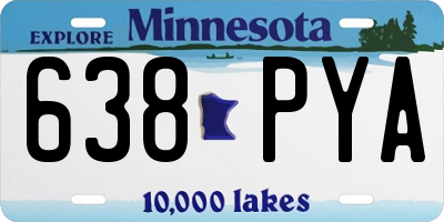 MN license plate 638PYA