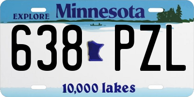 MN license plate 638PZL