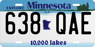 MN license plate 638QAE