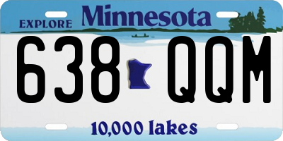 MN license plate 638QQM