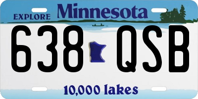 MN license plate 638QSB