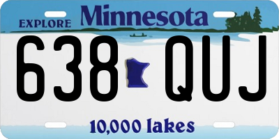 MN license plate 638QUJ