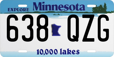 MN license plate 638QZG