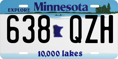 MN license plate 638QZH