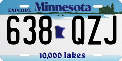 MN license plate 638QZJ
