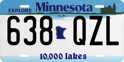 MN license plate 638QZL