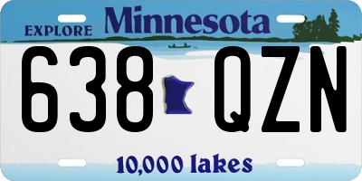 MN license plate 638QZN