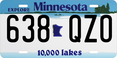 MN license plate 638QZO