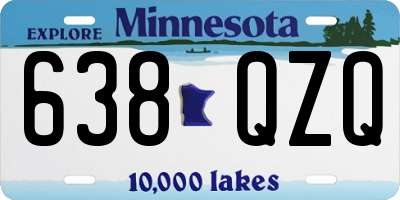 MN license plate 638QZQ