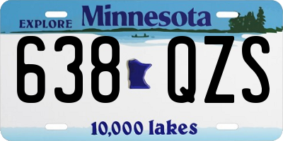 MN license plate 638QZS