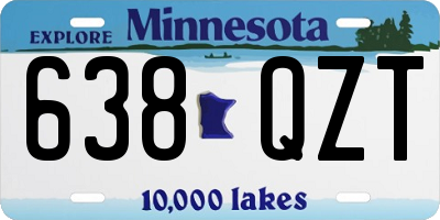 MN license plate 638QZT