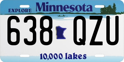 MN license plate 638QZU