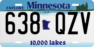 MN license plate 638QZV