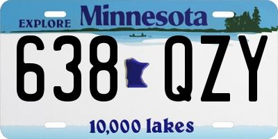MN license plate 638QZY