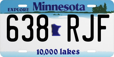 MN license plate 638RJF