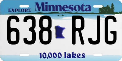 MN license plate 638RJG