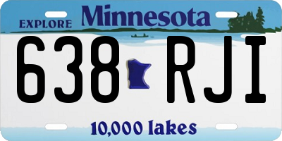 MN license plate 638RJI