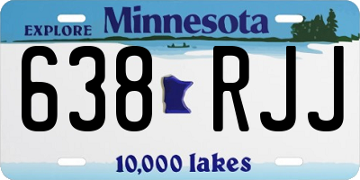 MN license plate 638RJJ