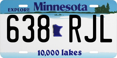 MN license plate 638RJL